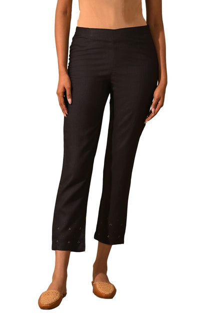 Folksong Strechable Slim Pants for Women | Trousers for Women | W for Woman