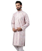SOJANYA (Since 1958 Men's Cotton Floral & Sequin Embroidered Pink Long Kurta