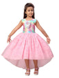 Aarika GirlS Nylon A-Line Floor Length Dress (Fk-3012_Pink_32)