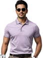 Mens Premium Cotton Polo T-Shirt | 220 GSM Soft Fabric | Casual Stylish Look | Contrast Collar Design Lavender Polo T Shirt | Po