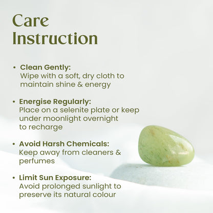 Astrotalk Green Aventurine Tumble | Attracts Luck, Prosperity & Career Growth | Enhances Focus, Smart Decisions & Heart Chakra Healing | Office & Home Decor | Gift for Man & Woman