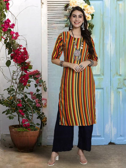 Pikmint WomenS Crepe Kurti For WomenS Ethnic Printed Kurti For WomenS (Pack Of 5)