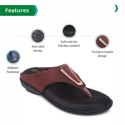 ORTHO JOY Fancy doctor slippers | Stylish chappal for women | Comfortable flat sandals for women stylish