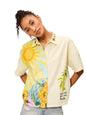 The Souled Store Sunshine Soul Women & Girls Long Sleeve Collared Neck Button Down Regular Fit Cotton Shirts Yellow