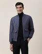 Fabindia Men's Bomber Jacket (1027463BLUE_Blue