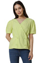 Allen Solly Women Regular Fit Solid Casual Cotton Short Sleeve Shorts