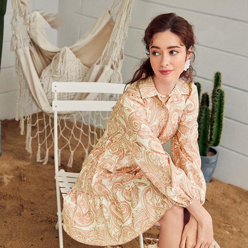 Greciilooks Dresses For Women || One Piece For Women || Western Dresses For Women || Rayon Paisley Printed Short Dresses For Wom