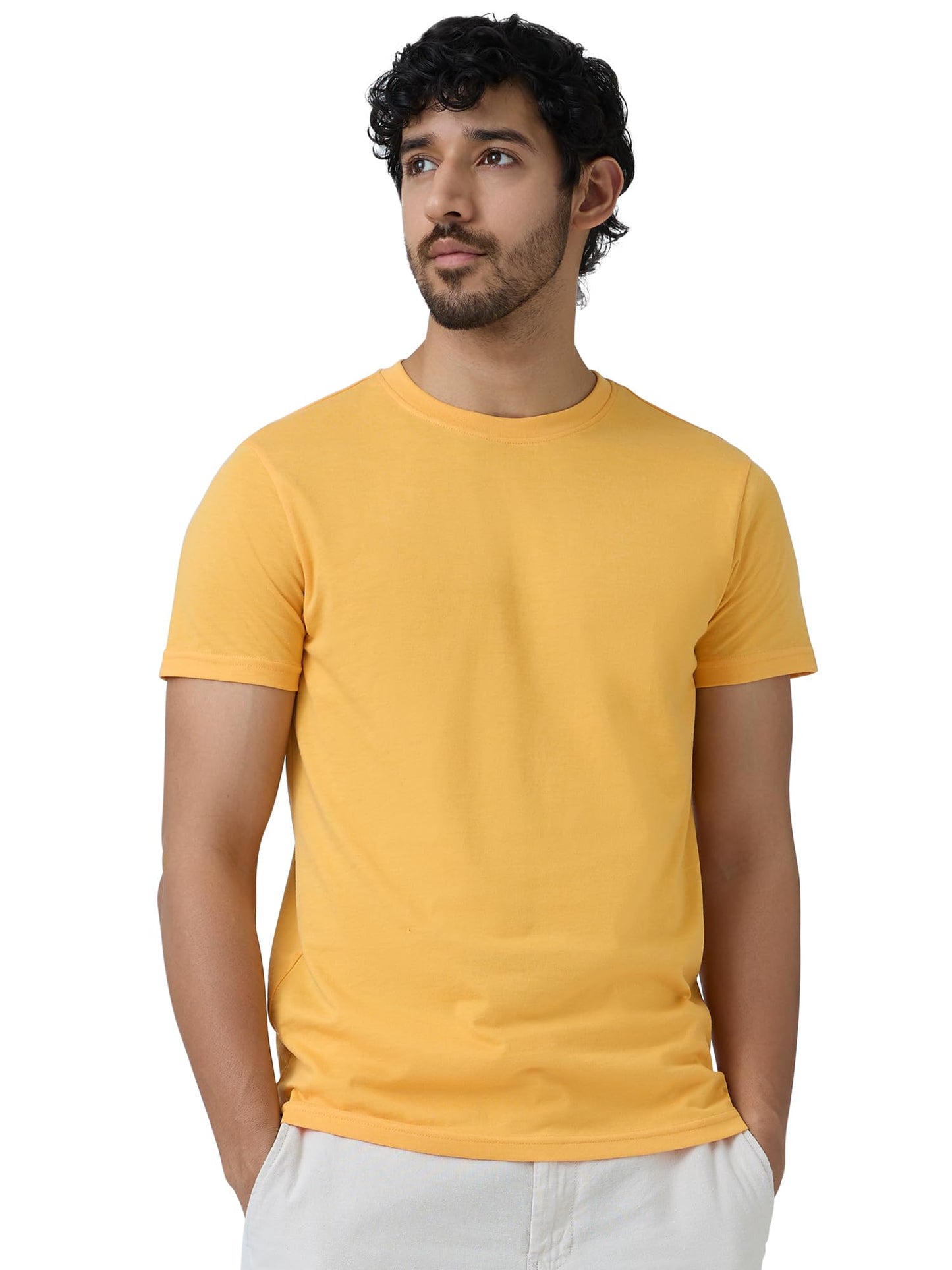 XYXX Mens Round Neck Regular fit Solid Tshirt | Softer Than Cotton | Cotton Rich Tshirt for Men| Anti-Microbial Silver Finish