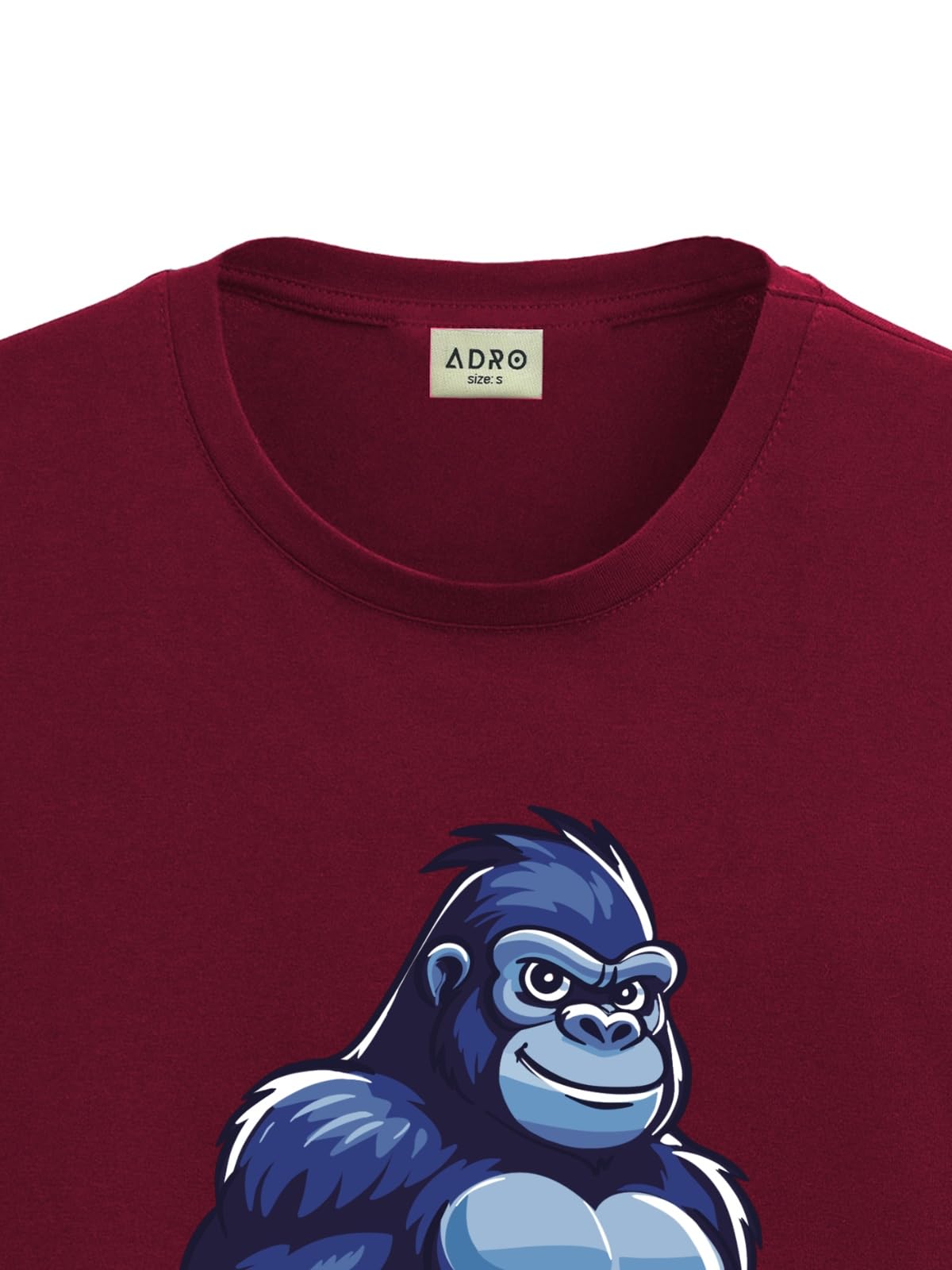 ADRO T Shirts for Boys & Girls || Gorilla Printed T-Shirt || Ages 3-14 || 100% Cotton Round Neck Tshirt for Boys & Girls||KRN-GO