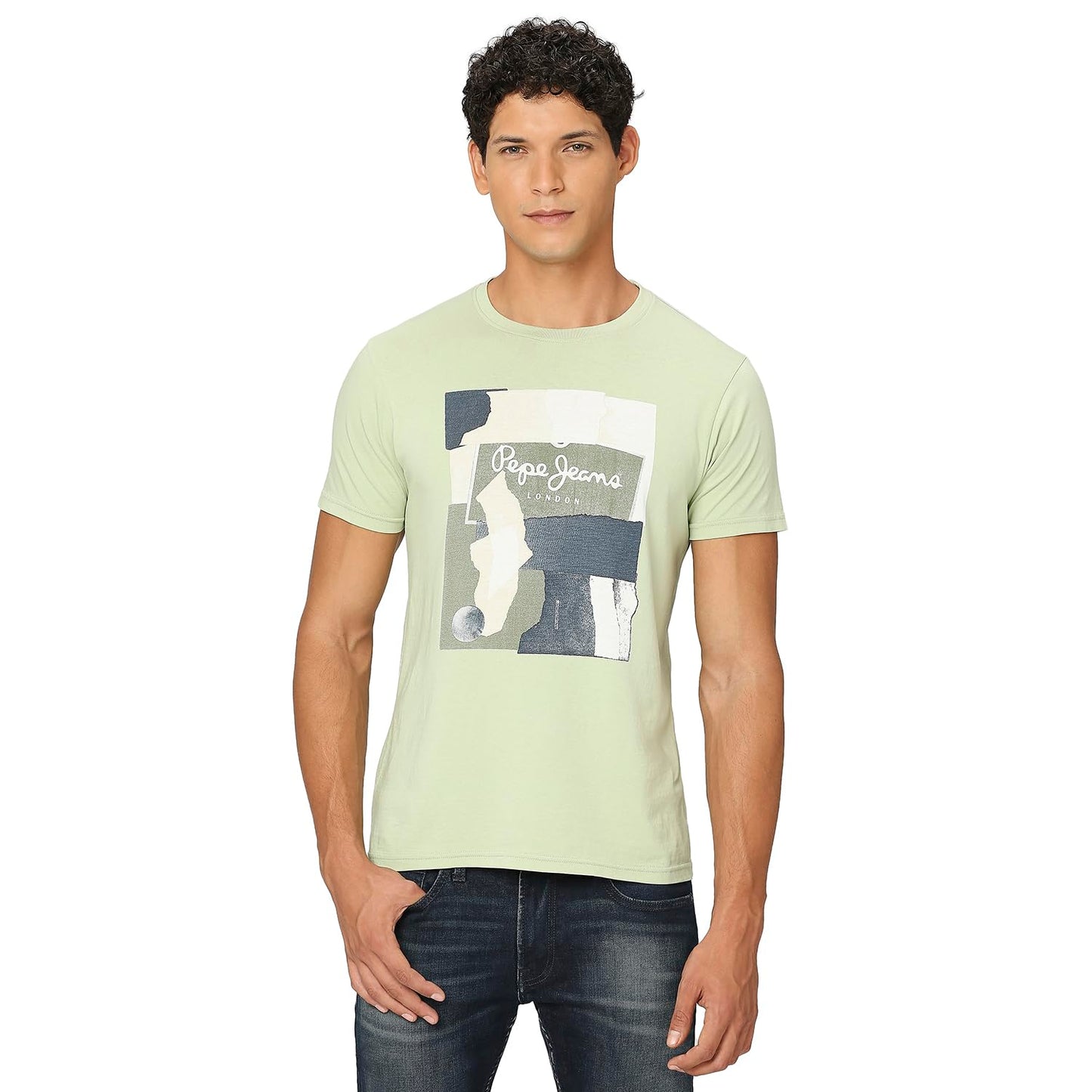 Pepe Jeans MenS Slim Fit T-Shirt (Pm509293_Coriander Green_Light