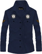 Kadiyu MenS Cotton Blend Shirt With Pockets Full Sleeves Round Collar Neck Botton Down Closure Solid Pattern Relaxed Fit And St