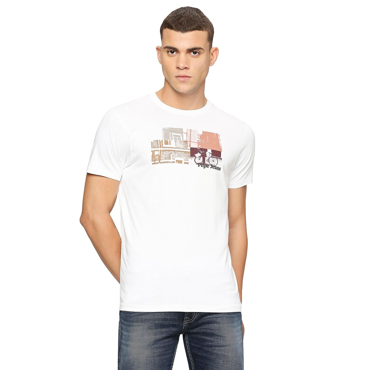 Pepe Jeans MenS Slim Fit T-Shirt (Pm509297_White