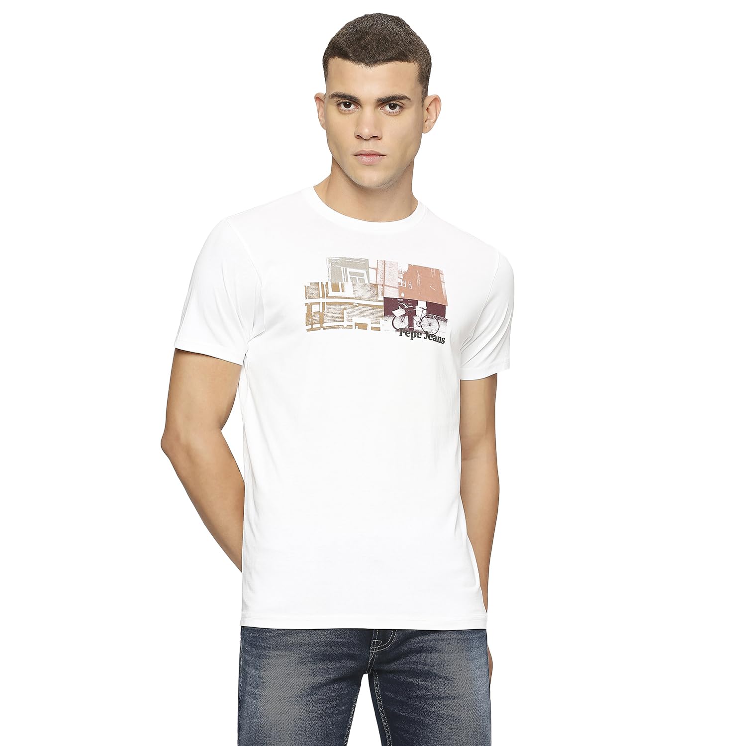 Pepe Jeans MenS Slim Fit T-Shirt (Pm509297_White