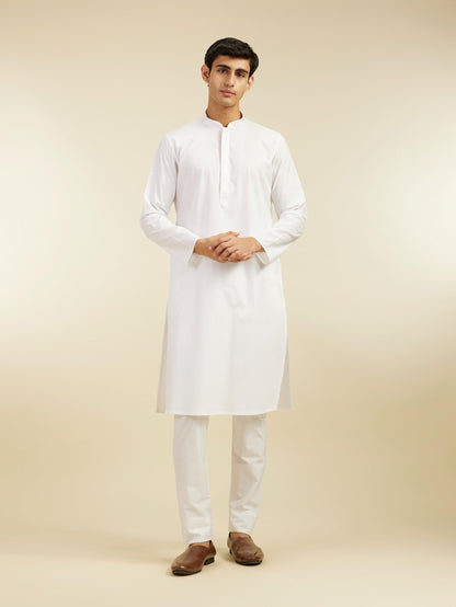 Diwas By Manyavar MenS Cotton Self Design Kurta (White,Xxxl)