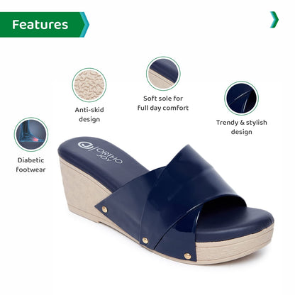 Ortho Joy Fancy Doctor Slippers | Soft Chappal For Women | Comfortable Wedges Sandals For Women Stylish