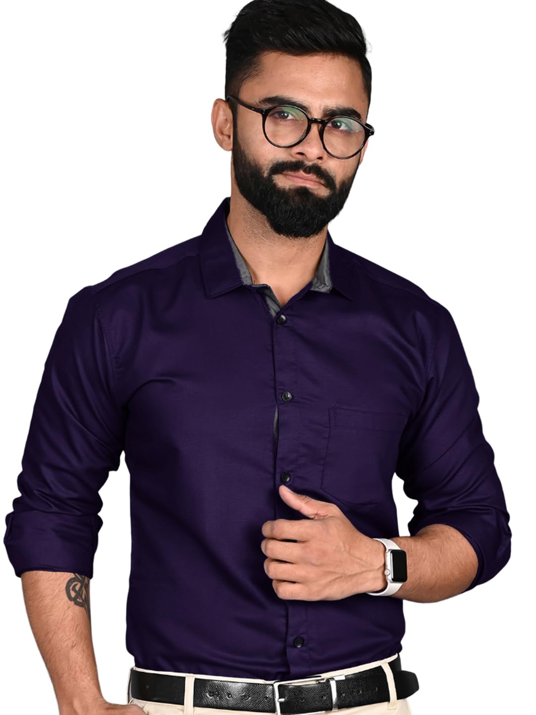 Pinkmint Casual Shirt for Men Regular Fit Long Sleeve Shirt Suitable for Event, Formal Wear