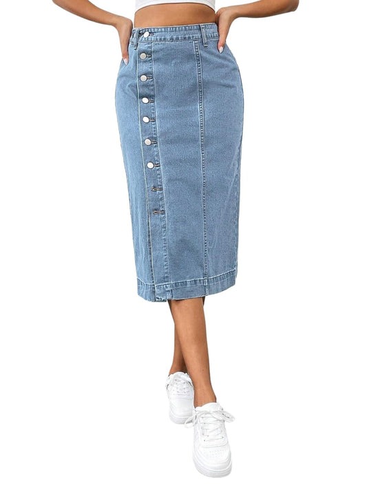 Greciilooks WomenS Regular Fit Skirt (Gl-Dp-Sk-511_Blue