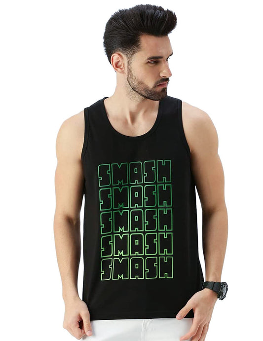 Veirdo Mens Marvel Original Marvel Hulk Smash Printed Sleeveless T-Shirt
