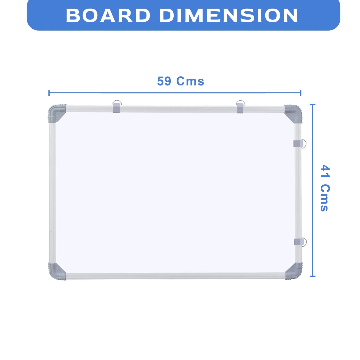 Eduway 1.5x2 Feet Kunj Non-Magnetic Double-Sided White Board and Chalkboard | Ideal Use for Home, Office, Kids with Sliding Hang