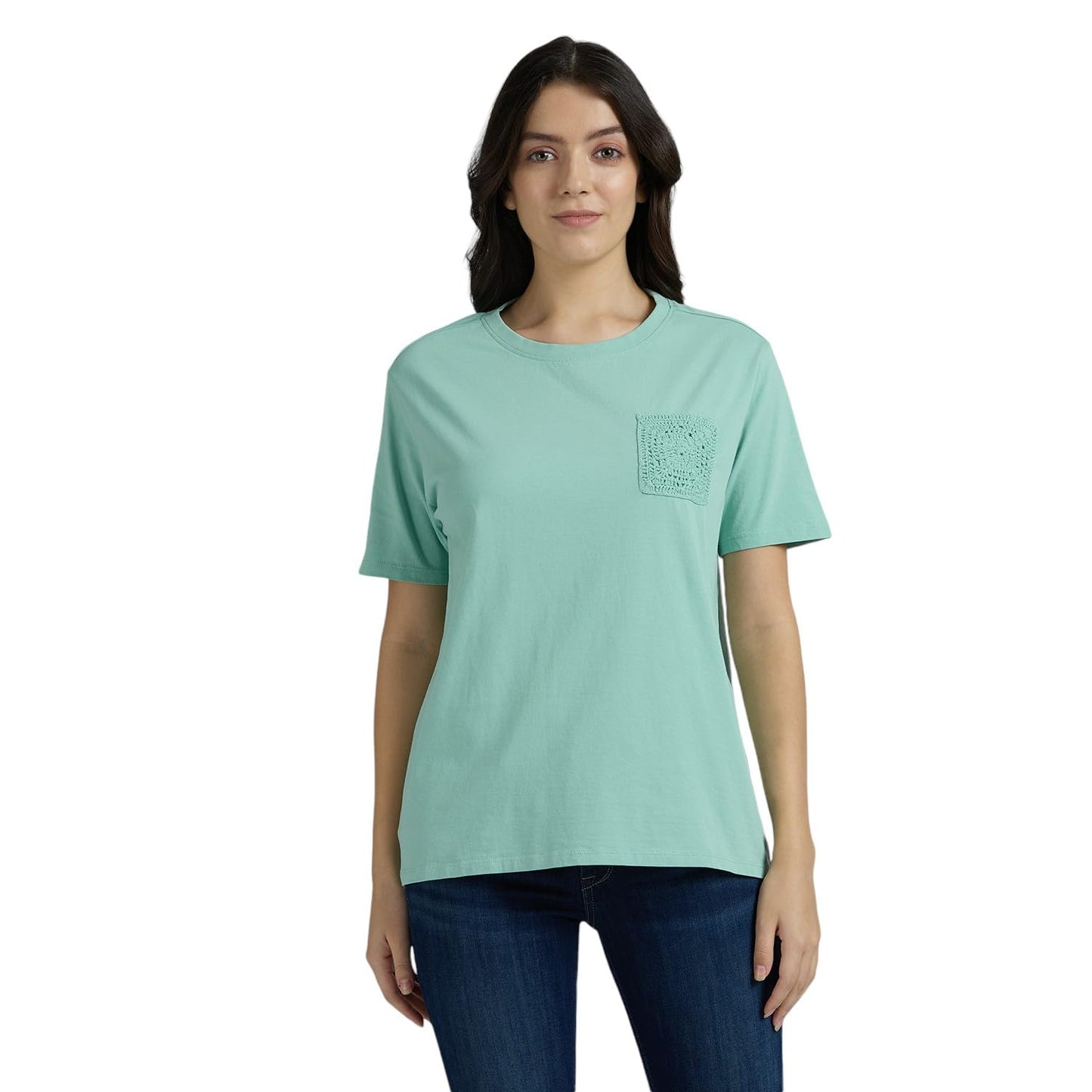 Pepe Jeans Women'S Regular Fit T-Shirt (Pl506083_Light Green