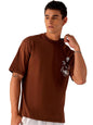 The Indian Garage Co Men Boxy Oversized Graphic Back Printed Round Neck Tshirt