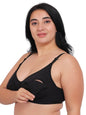 Fabme WomenS Cotton Non-Padded Wire Free Maternity Bra Black