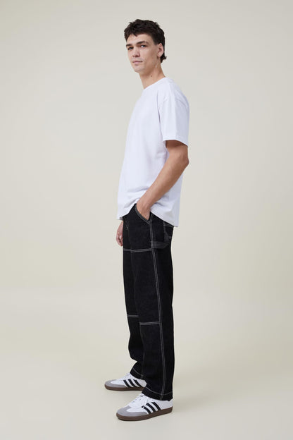 Kotty MenS Regular Mid Rise Black Jeans
