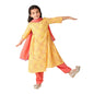 Fabindia Girl's Cotton Printed Regular Salwar Set (1030906DEEPYELLOW_Yellow