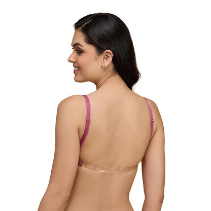 Nykd WomenS Cotton Blend Wire Free Casual T-Shirt Full Coverage Bra (Nyb007_Rose