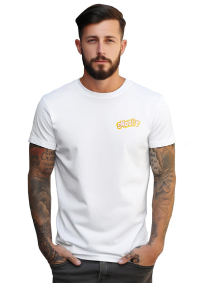 Peppyzone Mens Regular Fit T-Shirt (PZ-Trendy-43_White