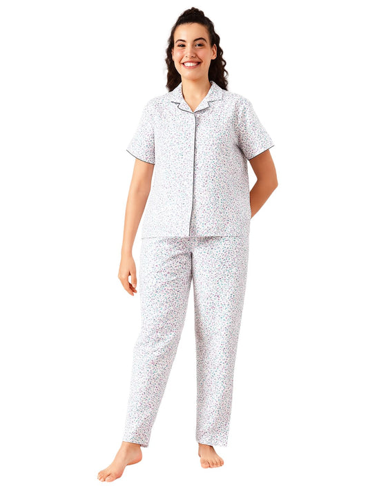 Clovia WomenS Pyjama Set (Pack Of 2) (Ls0264P19L_Multicolour_Large)