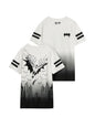 The Souled Store Batman: Gothams Saviour Short Sleeves Round Neck Black and White Graphic Printed Boys Cotton T-Shirts