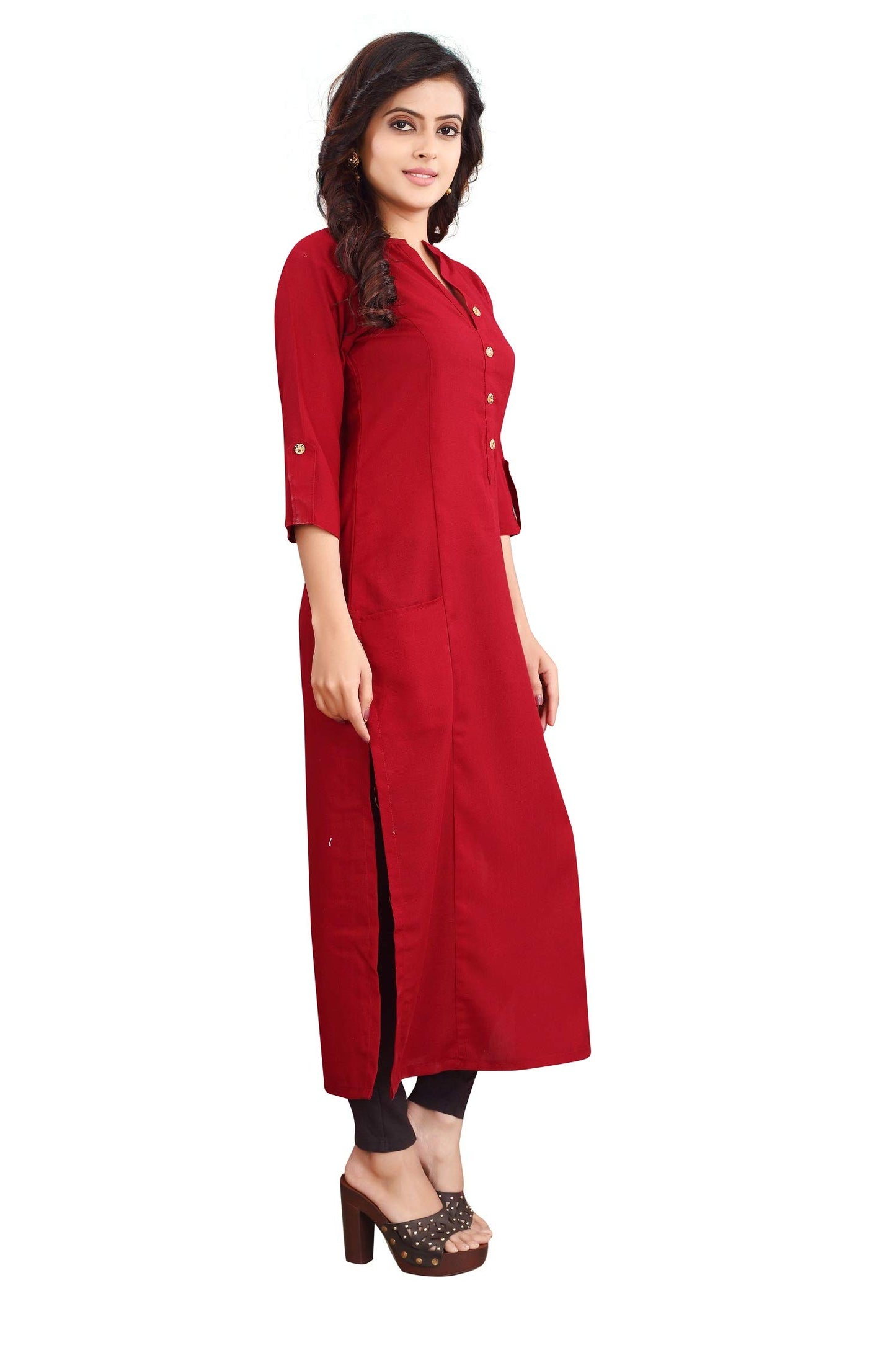 DHRUVI TRENDZ Women's Straight Kurta