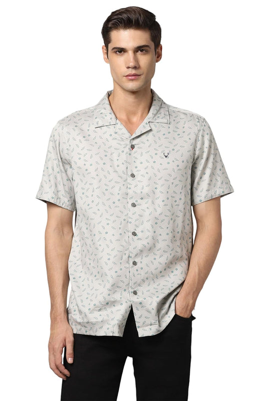 Allen Solly Men Regular Fit Printed Casual Half Sleeve Short Sleeve Shirt