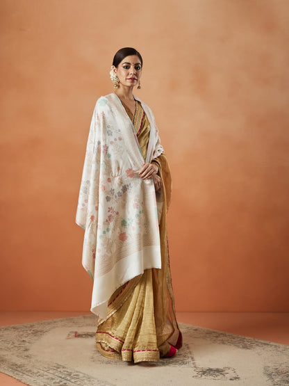 Pashmoda Women Nayab Kaani Wool Blend Stole (Size : 71X203 CM)