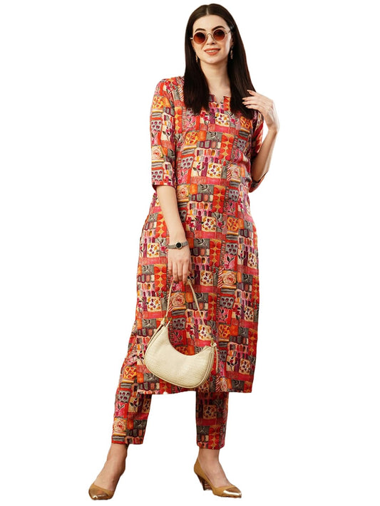 GoSriKi Cotton Women Kurta With Pant