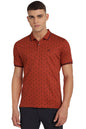 Allen Solly Men Regular Fit Printed Casual Cotton Short Sleeve Polo Shirt
