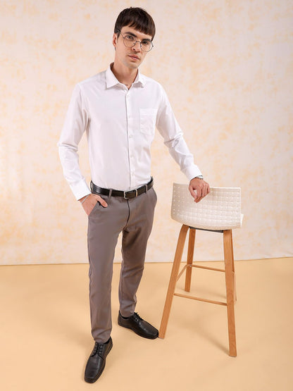 The Indian Garage Co Mens Slim Fit Shirt (0823-SHPPFR-01_White