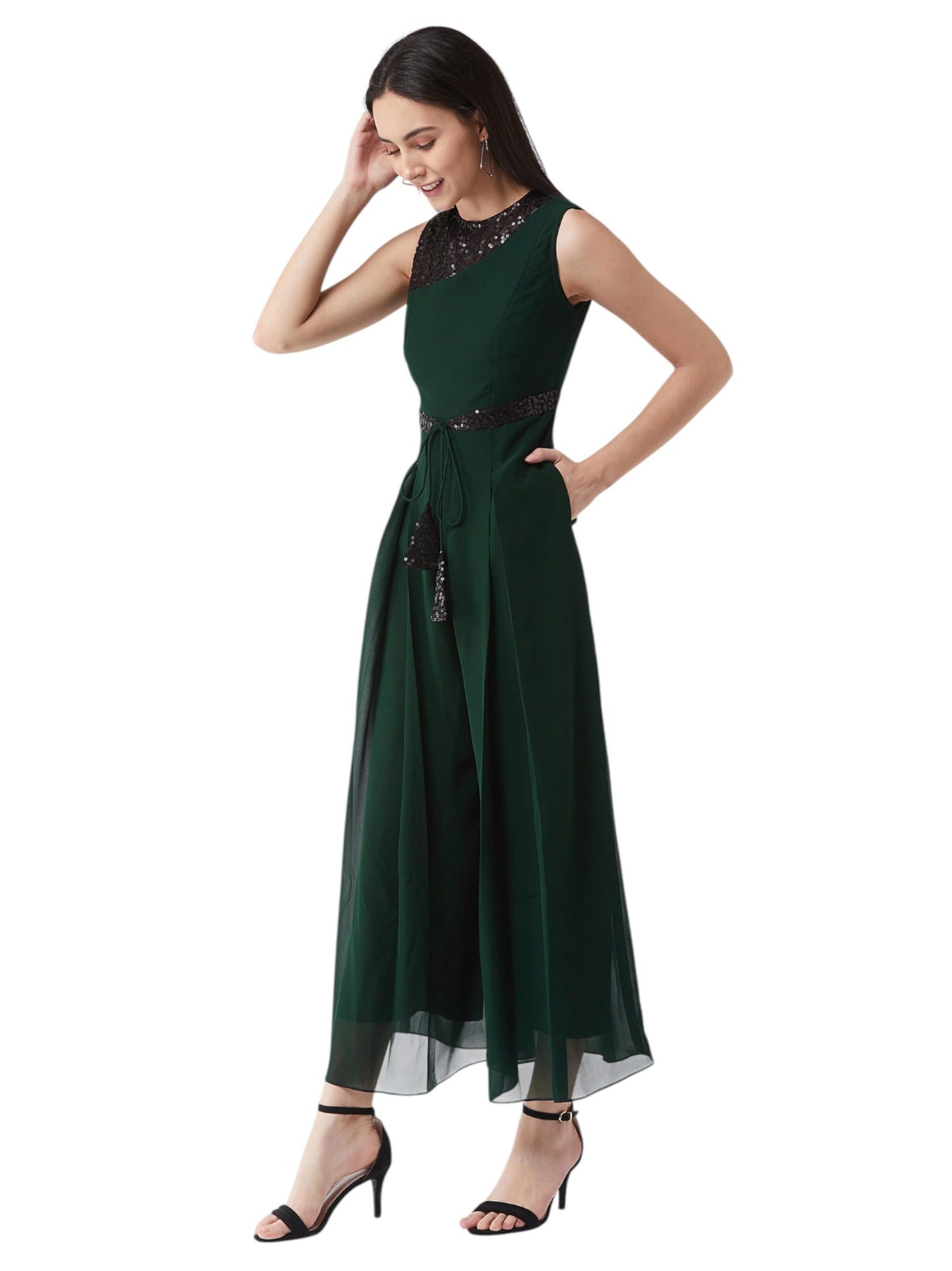 Miss Chase Womens Relaxed Fit Sleeveless Round Neck Ankle-Length Straight Jumpsuit (MCSS25D91-84-716-06, Multicolored Base Jade