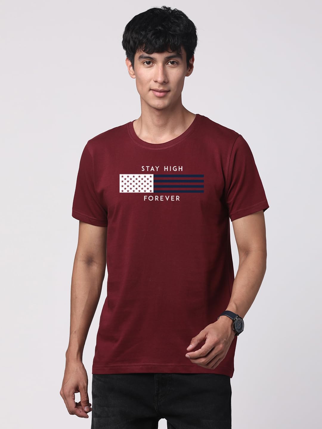 ADRO Mens Flag Printed Cotton T-Shirt_RN24-L2-FLAG-MR