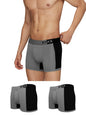 XYXX Mens Underwear Dualist IntelliSoft Antimicrobial Micro Modal Trunk Pack of 3 (Steel Grey & Black;Steel Grey & Black;Steel