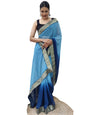 Shiv Textiles Womens Gorgette Less Border Zip And Go Pre-Stitched Saree  Effortless Wear & Comfort : Ready To Wear Saree(Sb-St-R