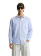 The Indian Garage Co Mens Relaxed Fit Vertical Striped Cutaway Collar Full Sleeves Shirt
