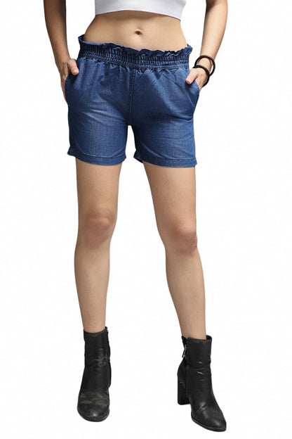 High Star WomenS Regular Shorts (Wdshort778_D_Blue