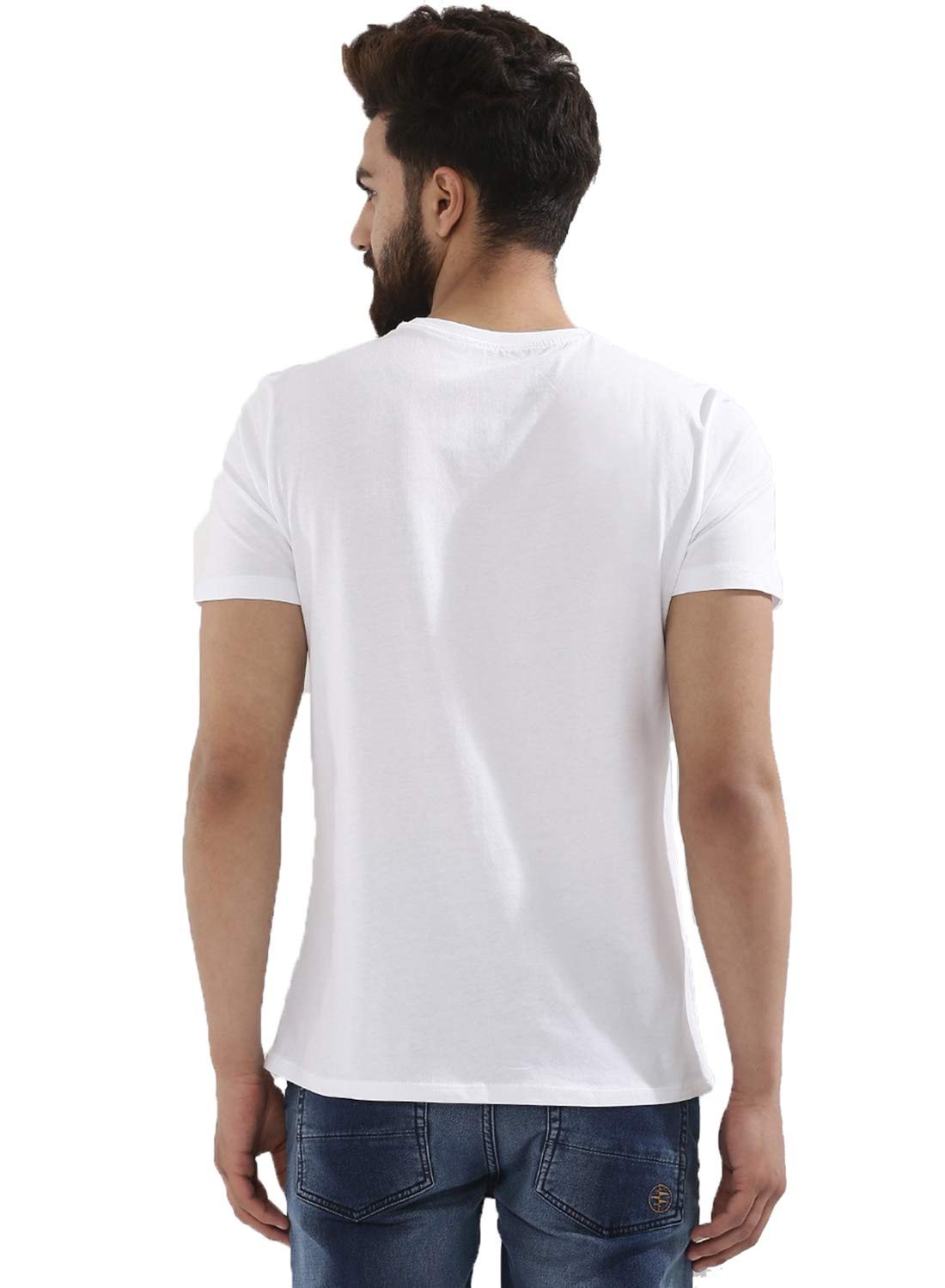ADRO Men's Regular Fit T-Shirt (RNR-M-USA-WH_White)