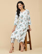 Fabindia Women's Cotton Printed Regular Kurta Set (1031062WHITE_White