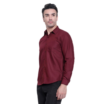 Tee Projekt Premium Plain Cotton Shirt for Men | Cotton Shirt | Casual Shirt | Solid Shirt | Full Sleeves | Formal Shirt (SFA-ST