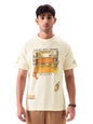 The Souled Store Official F.R.I.E.N.D.S: Chillin Men and Boys Regular Fit Half Sleeve Graphic Printed Cotton Yellow Color T-Shi