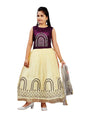 Aarika Girls Ethnic Wear Purple-Beige Colour Thread Embroidery Net Lehenga Choli Set (4-10 Years)