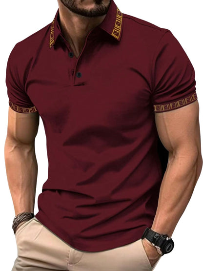 Greciilooks Solid Regular Fit Polo Casual For Men Stylish Latest | Half Sleeve T Shirt Maroon